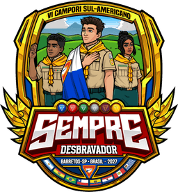 Logo oficial do VI Campori Sul-Americano de Desbravadores