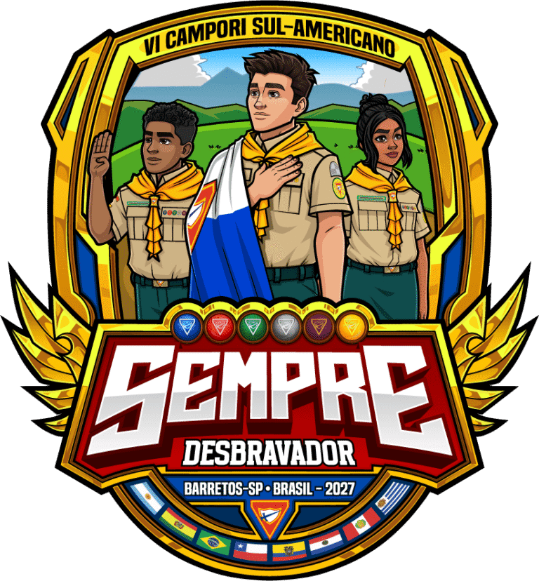 Logo oficial do VI Campori Sul-Americano de Desbravadores