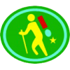 Distintivo da especialidade Excursionismo Pedestre com Mochila - avançado