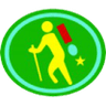 Distintivo da especialidade Excursionismo Pedestre com Mochila - avançado
