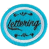 Distintivo da especialidade Lettering