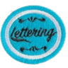 Distintivo da especialidade Lettering